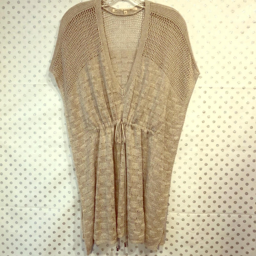 RACHEL by Rachel Roy Beige Poncho Sweater Size L